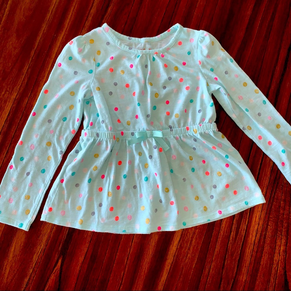 🏷️Girl’s Cat & Jack Polka Dot Babydoll Top 5T